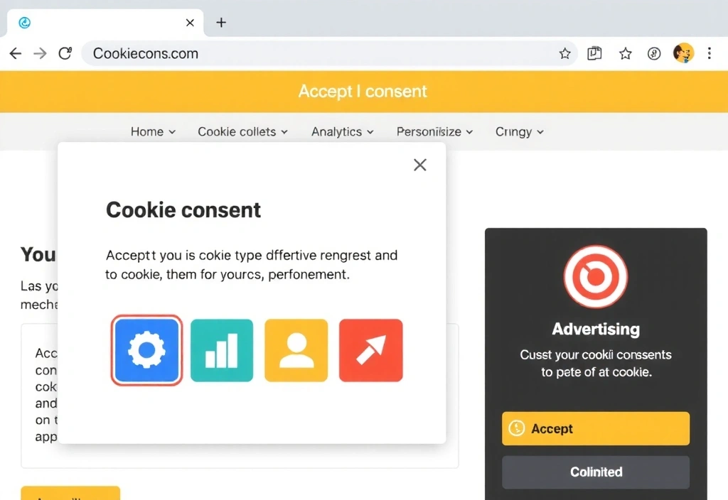 Illustration of a cookie consent dialogue